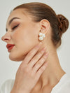 Charm Grapes Lvory Pearl Cultser Wedding Ear Stud for Brides
