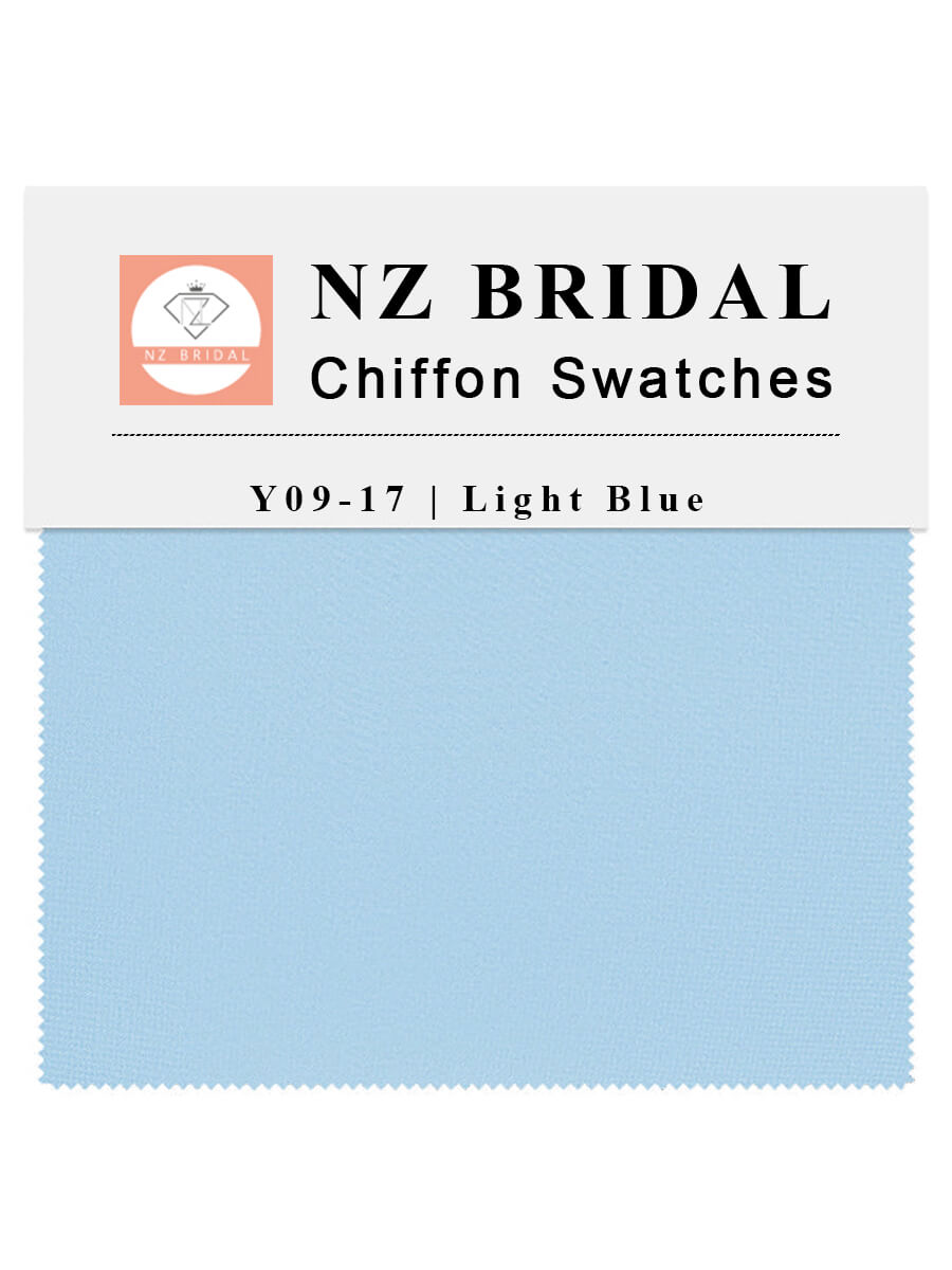 Light Blue Fabric Swatch Samples Chiffon
