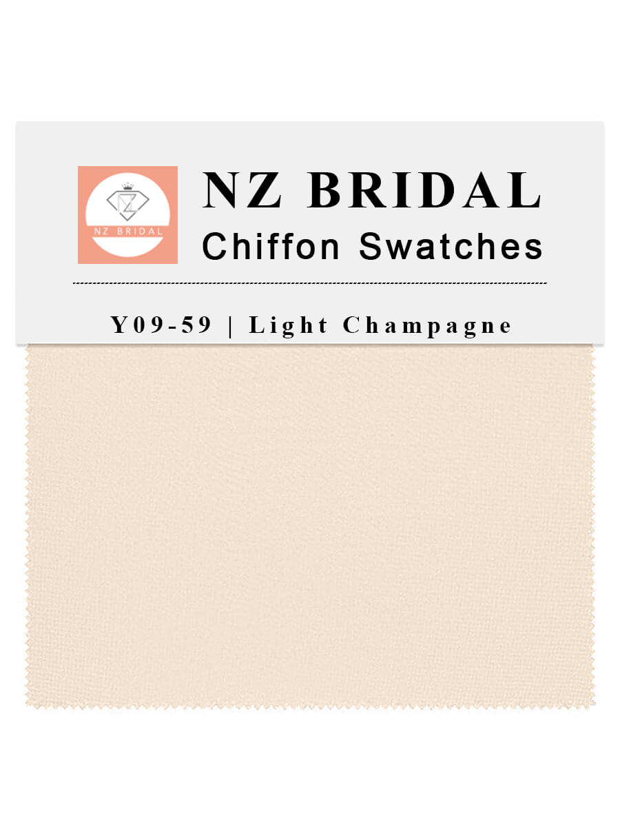 Light Champagne Fabric Swatch Samples Chiffon