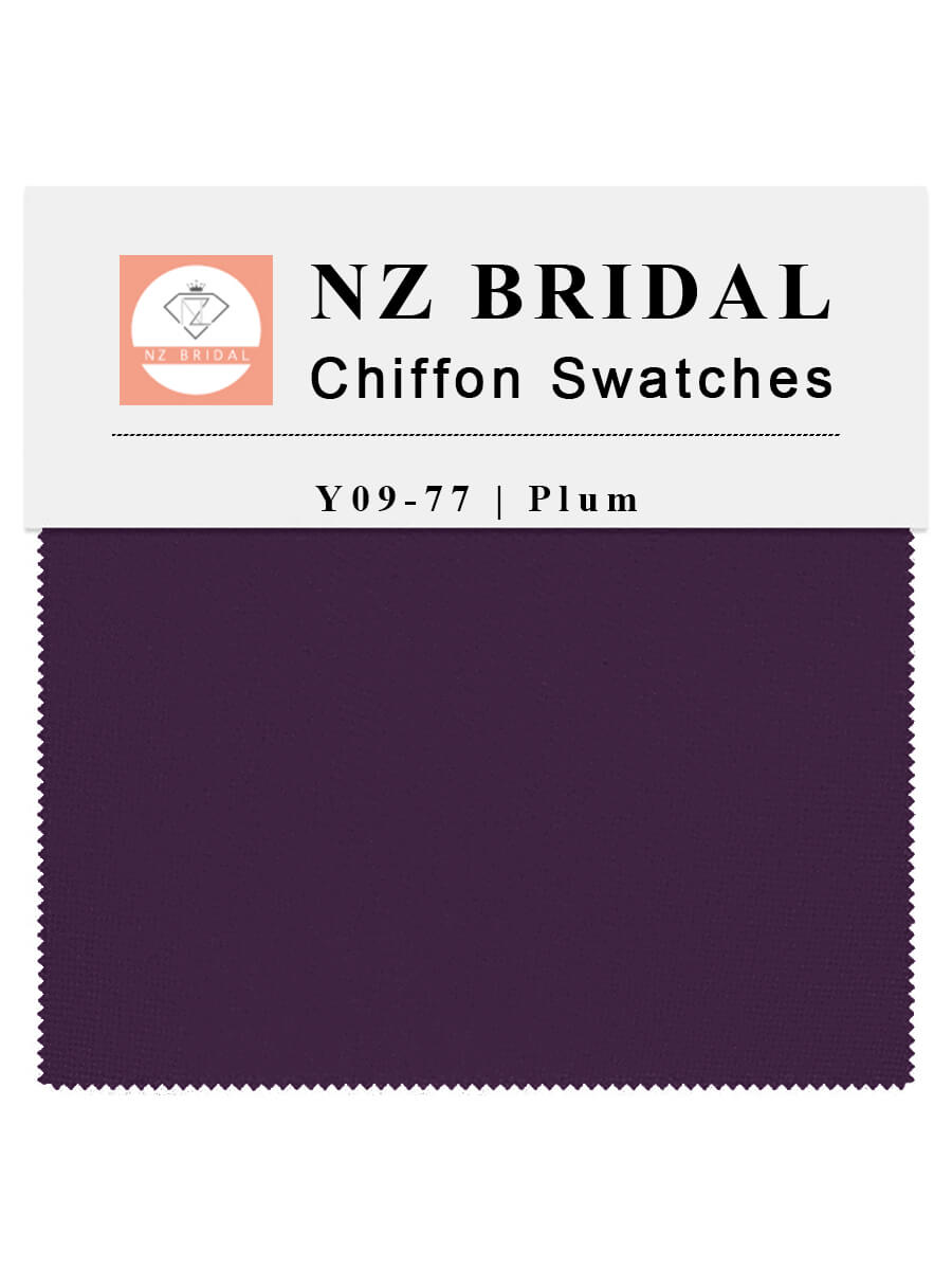 Plum Fabric Swatch Samples Chiffon