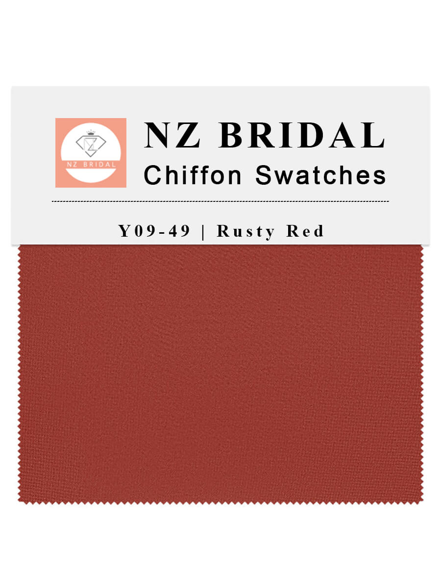Rusty Red Fabric Swatch Samples Chiffon