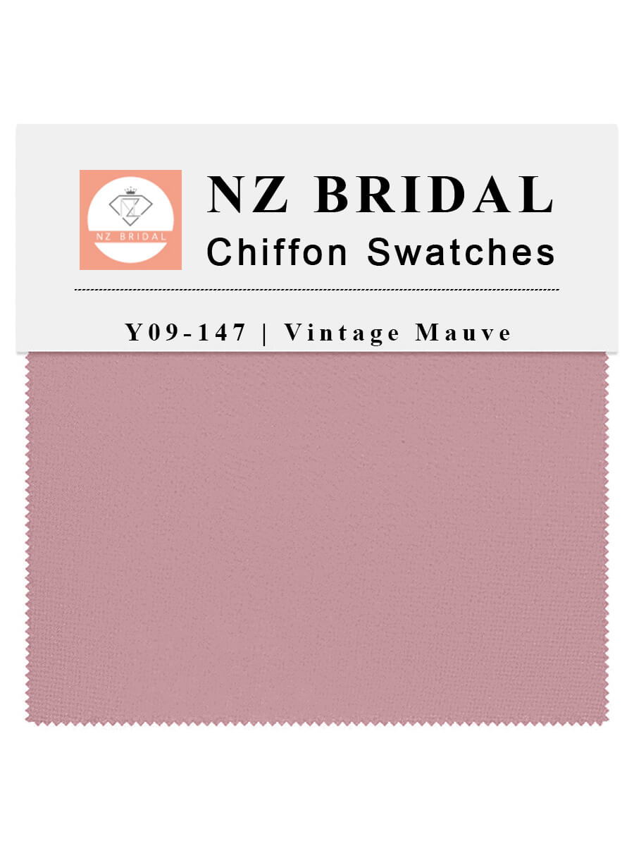 Vintage Mauve Fabric Swatch Samples Chiffon