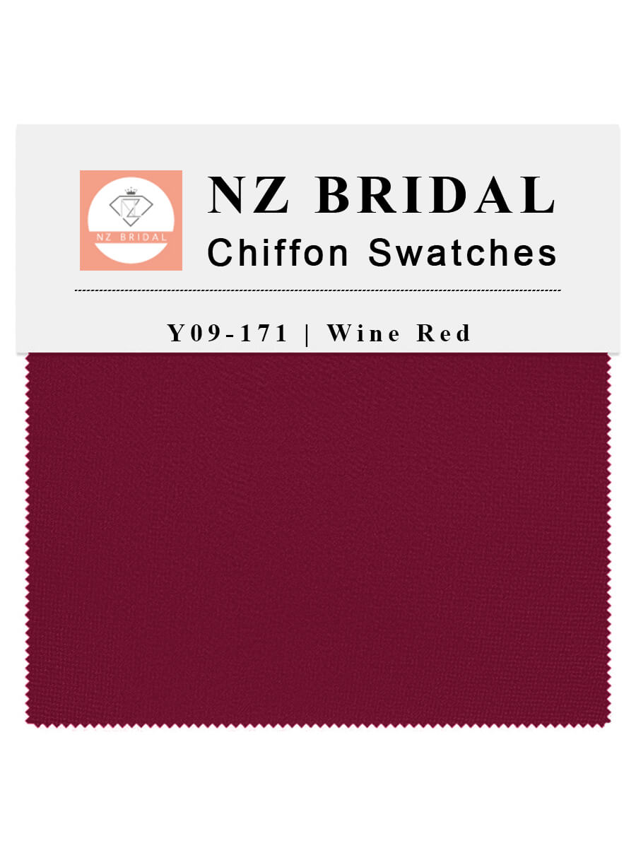 Wine Red Fabric Swatch Samples Chiffon
