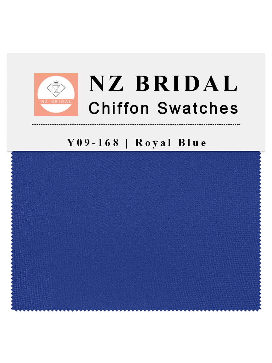 NZ Bridal Chiffon Swatches Royal Blue