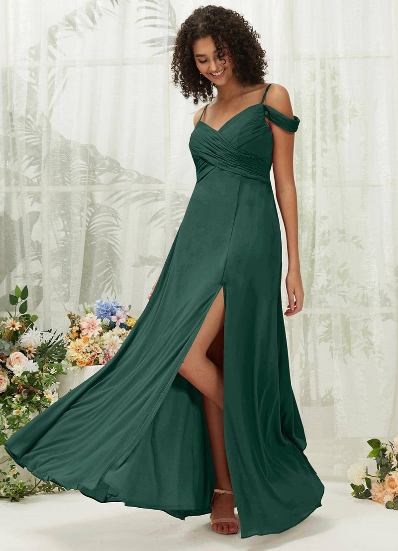 Emerald Green Sweetheart Chiffon Convertible Bridesmaid Dress Pocket Change Color From Swatches / M / N8-10 Emerald Green Sweetheart Chiffon Convertible Bridesmaid Dress Pocket Change Color From Swatches / M / N8-10