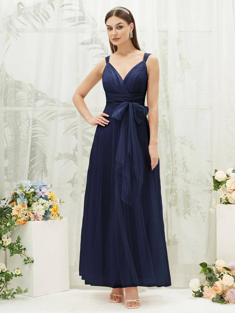 flowy navy blue bridesmaid dresses Stylish Long Navy Blue Bridesmaid Dresses Wedding Shoppe