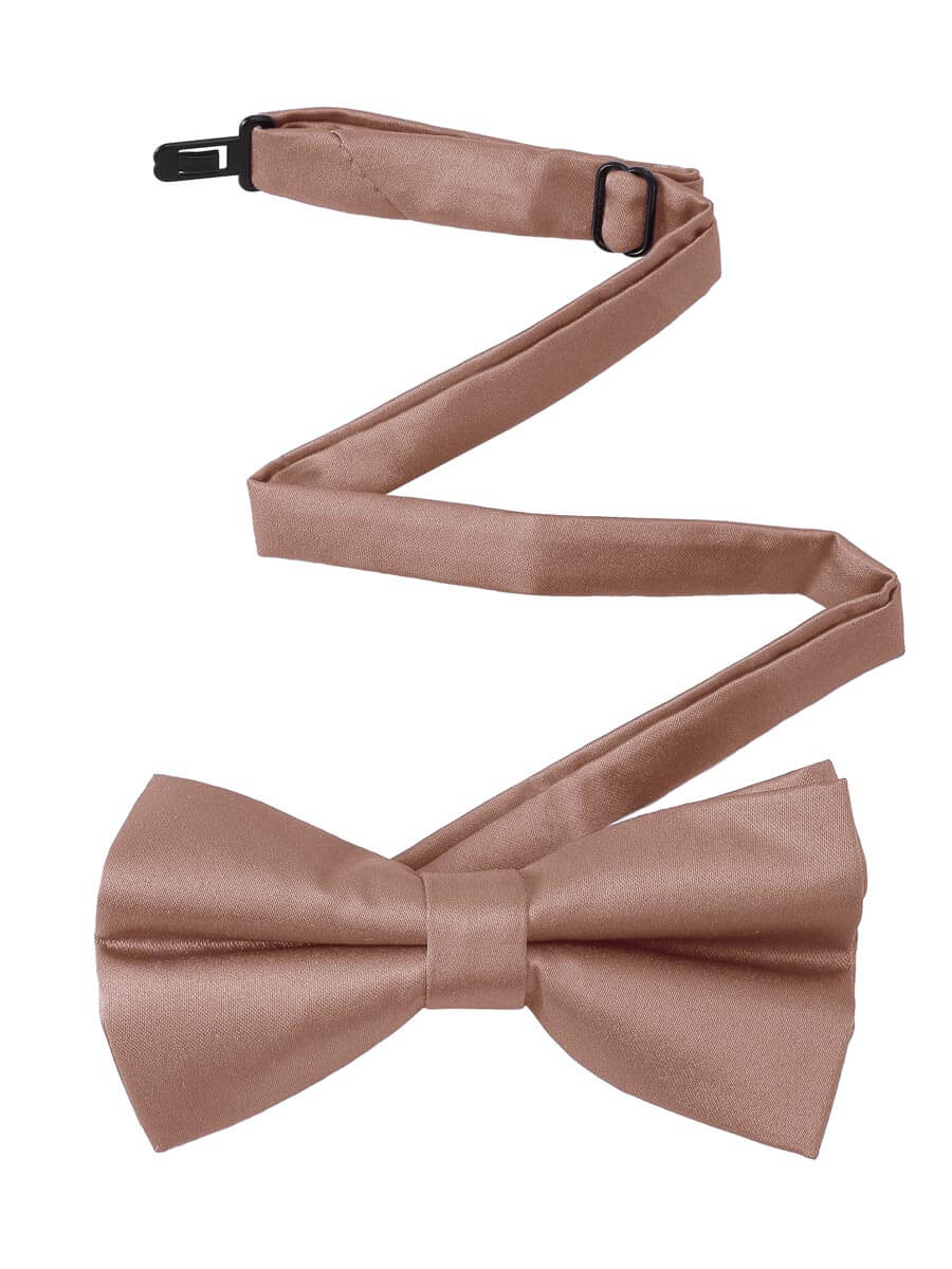 NZ Bridal Neckties Men Bow Tie Adult AC082801M Heavy Satin Taup