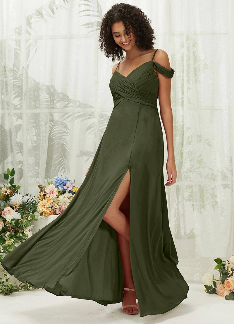 Olive Sweetheart Chiffon Convertible Bridesmaid Dress Pocket Olive / L / N12 Olive Sweetheart Chiffon Convertible Bridesmaid Dress Pocket Olive / L / N12