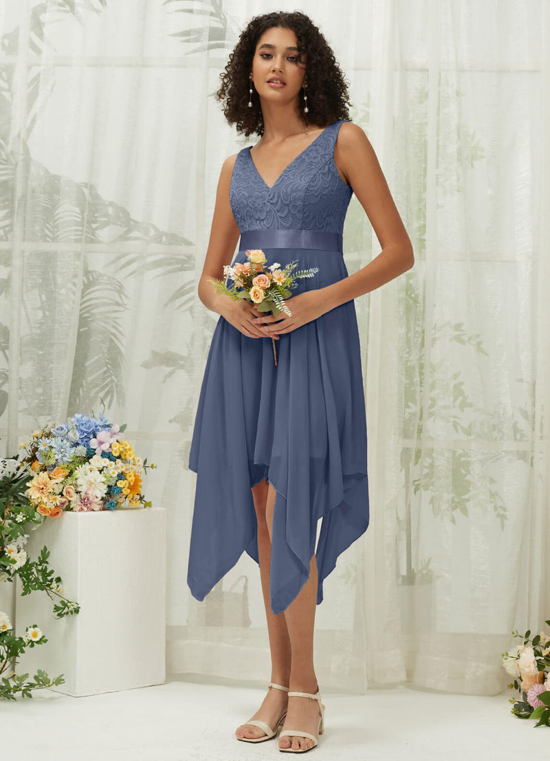 bridesmaid dresses stormy blue Azazie | This radiant bride made her squad her something blue! How gorgeous are they in our Stormy, Twilight, Mist, and Dusty Blue styles? Is...