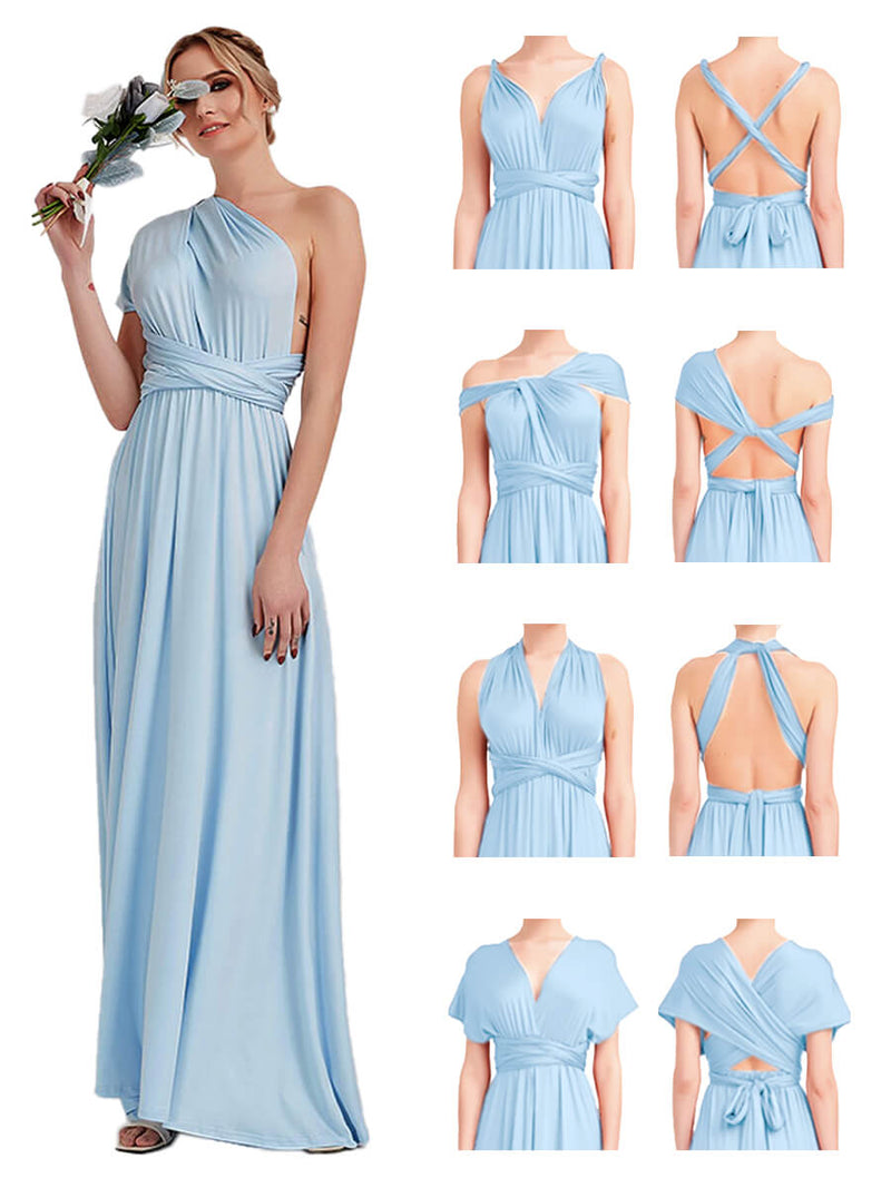 Pastel Blue Infinity Wrap Convertible Beach Light Blue Wedding Bridesmaid Dresses NZ Bridal Pastel Blue Infinity Wrap Convertible Beach Light Blue Wedding Bridesmaid Dresses NZ Bridal