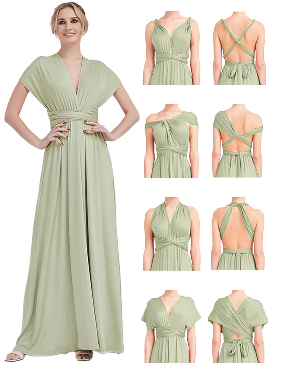 [Final Sale]Silver Sage Infinity Bridesmaid Dress - Lucia from NZ Bridal