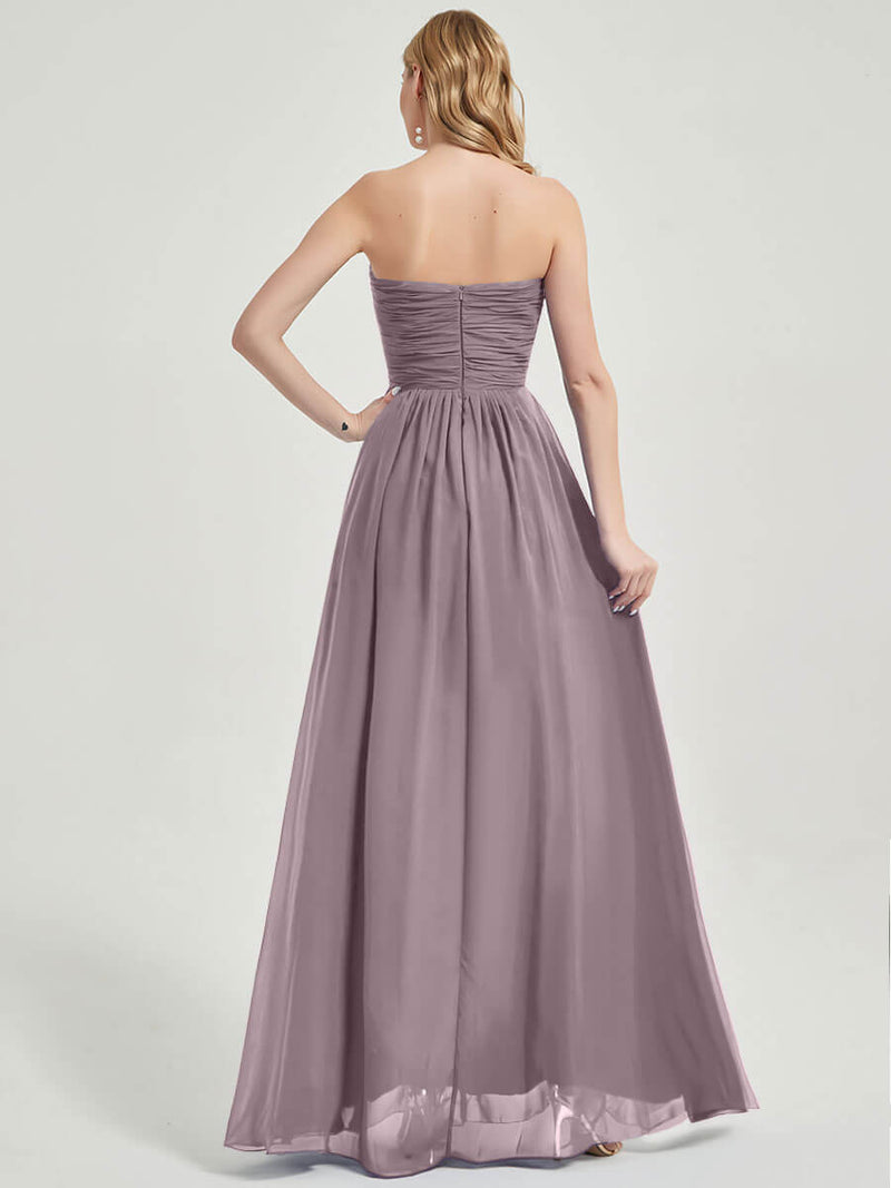 Dusk Sweetheart Strapless Chiffon Maternity Maxi Bridesmaid Dress – NZ Bridal