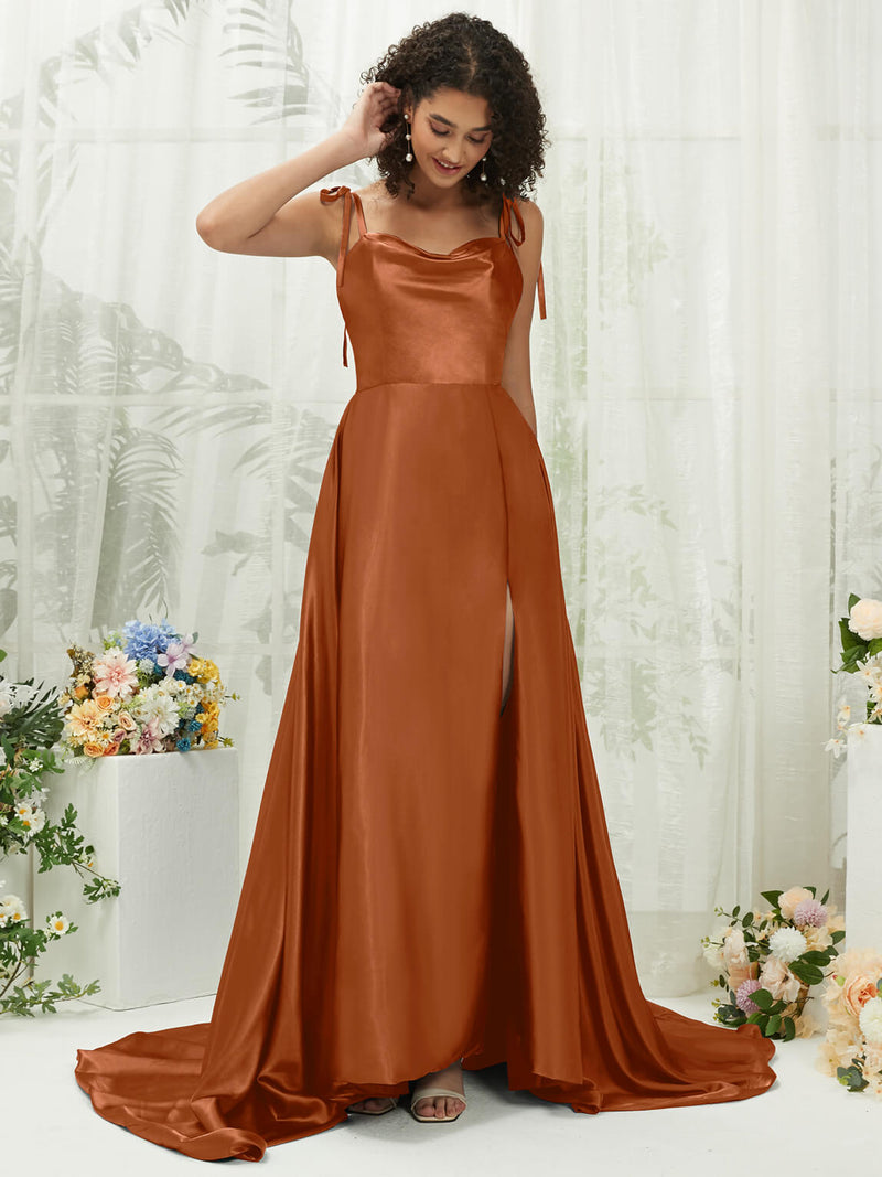 Cooper Satin Sweetheart Adjustable Straps Formal Gown With Pocket Change Color From Swatches / L / N12 Cooper Satin Sweetheart Adjustable Straps Formal Gown With Pocket Change Color From Swatches / L / N12