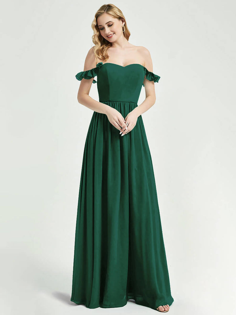 Emerald Green 1 Of 3 Convertible Ways Chiffon Bridesmaid Dress Wynne NZ Bridal Emerald Green 1 Of 3 Convertible Ways Chiffon Bridesmaid Dress Wynne NZ Bridal