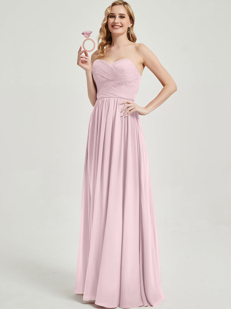 Blush Convertible Halter Off-shoulder Chiffon Bridesmaid Dress Maxi Change Color From Swatches / 2X / N20 Blush Convertible Halter Off-shoulder Chiffon Bridesmaid Dress Maxi Change Color From Swatches / 2X / N20