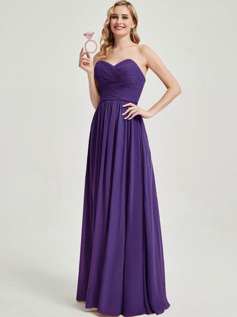 Royal Purple Pleated Convertible Maxi Chiffon Bridesmaid Dress Royal Purple / 2X / N20 Royal Purple Pleated Convertible Maxi Chiffon Bridesmaid Dress Royal Purple / 2X / N20