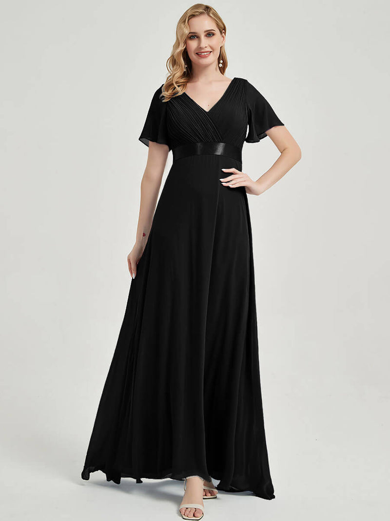 little black dress Sweetheart Neckline Cap Sleeve Mini Dress in Black - 12