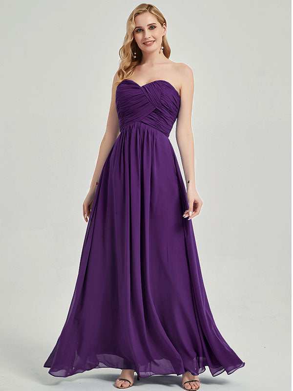 Royal Purple Strapless Sweetheart Chiffon Maternity Bridesmaid Dress Change Color From Swatches / XXL / N16 Royal Purple Strapless Sweetheart Chiffon Maternity Bridesmaid Dress Change Color From Swatches / XXL / N16