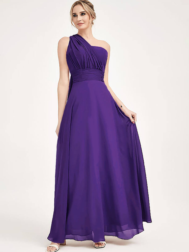 Convertible Chiffon Bridesmaid Dress Wrap Royal Purple Maxi Gown Royal Purple / S / N4-6 Convertible Chiffon Bridesmaid Dress Wrap Royal Purple Maxi Gown Royal Purple / S / N4-6
