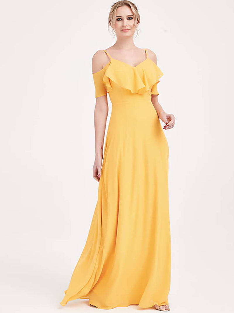Mustard Yellow 1 Of 3 Convertible Ways Bridesmaid Dress ZOLA Cold