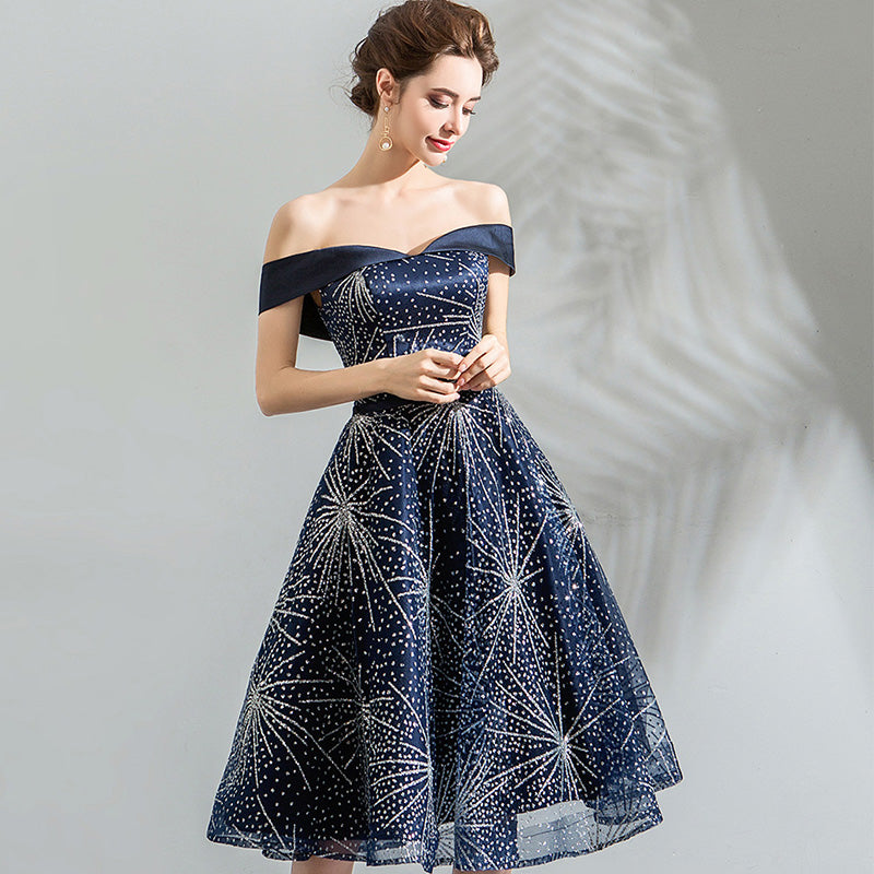 mother of the bride dresses tea length Floral Mother of the Groom Dresses Women's Elegant A-Line Boat Neck Flower Asymmetrical Satin Formal Guest Evening Ball Gowns, As Pic