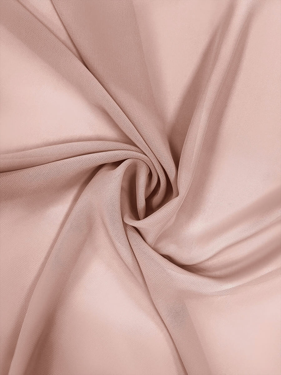 NZBridal Chiffon Fabric By The 1/2 Yard Dusty Pink