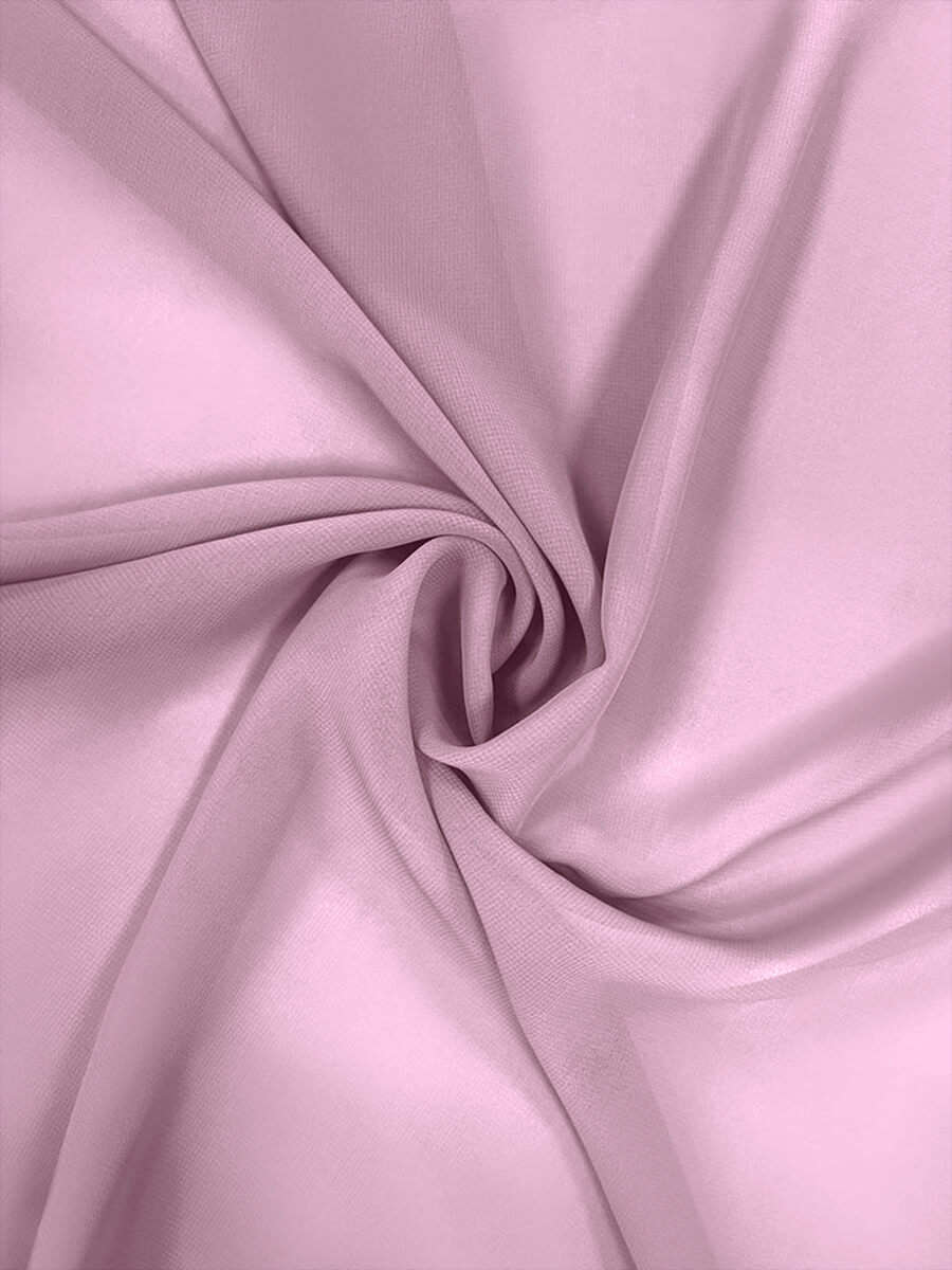 NZBridal Chiffon Fabric By The 1/2 Yard Mauve