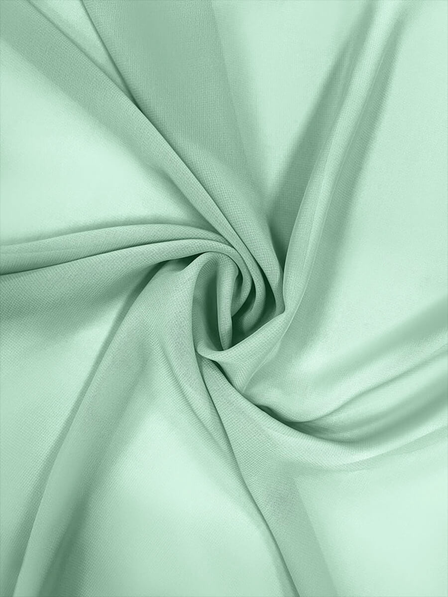 NZBridal Chiffon Fabric By The 1/2 Yard Mint