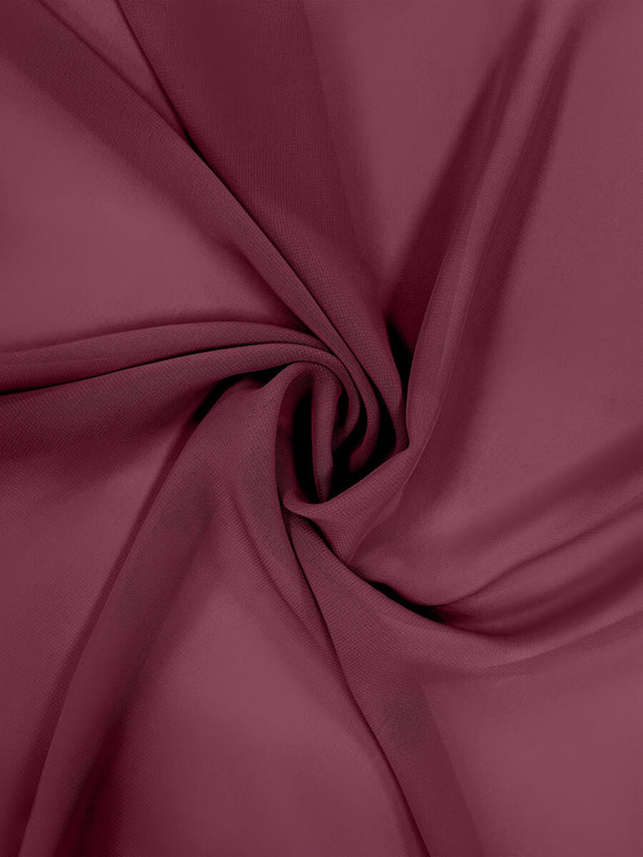 NZBridal Chiffon Fabric By The 1/2 Yard Mulberry