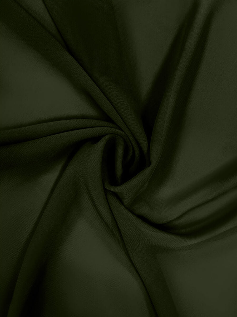 NZBridal Chiffon Fabric By The 1/2 Yard Olive