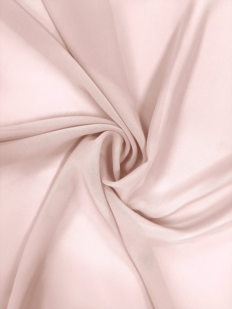 NZBridal Chiffon Fabric By The 1/2 Yard Pearl Pink