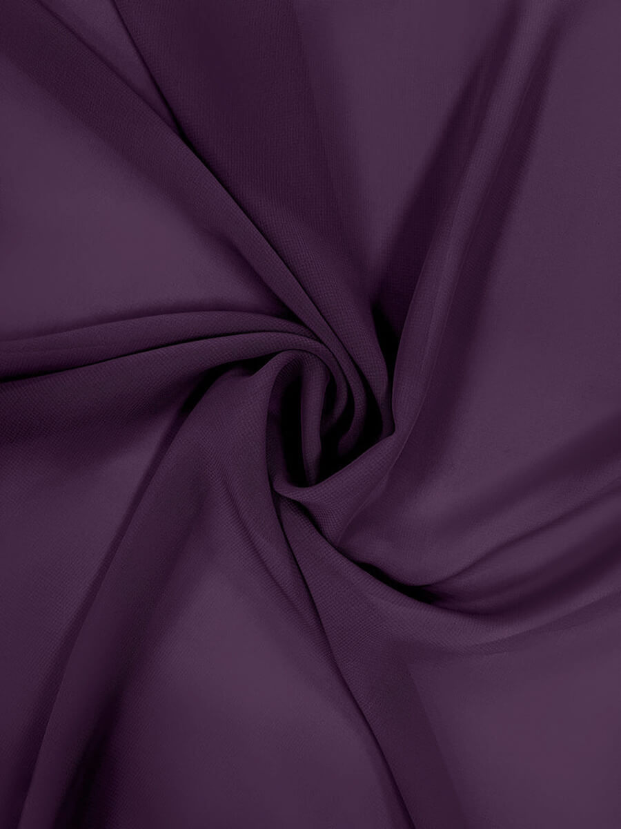 NZBridal Chiffon Fabric By The 1/2 Yard Plum