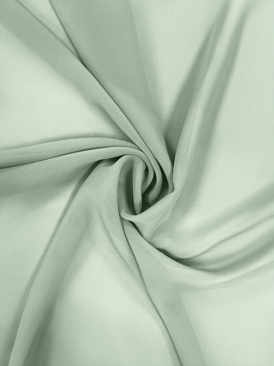 NZBridal Chiffon Fabric By The 1/2 Yard Sage Green