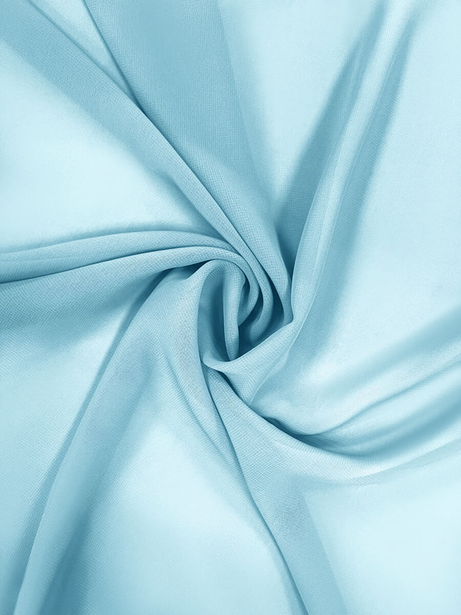 NZBridal Chiffon Fabric By The 1/2 Yard Sky Blue