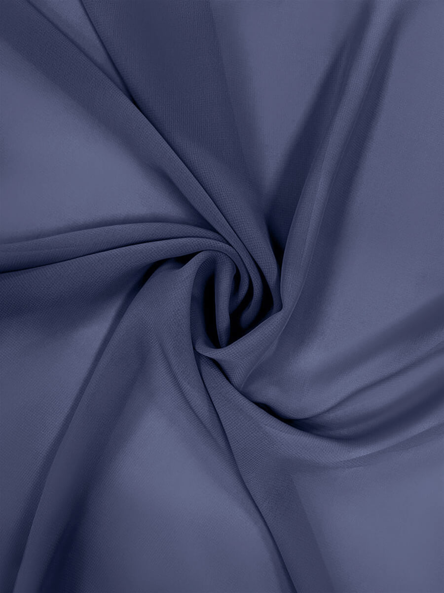 NZBridal Chiffon Fabric By The 1/2 Yard Stormy