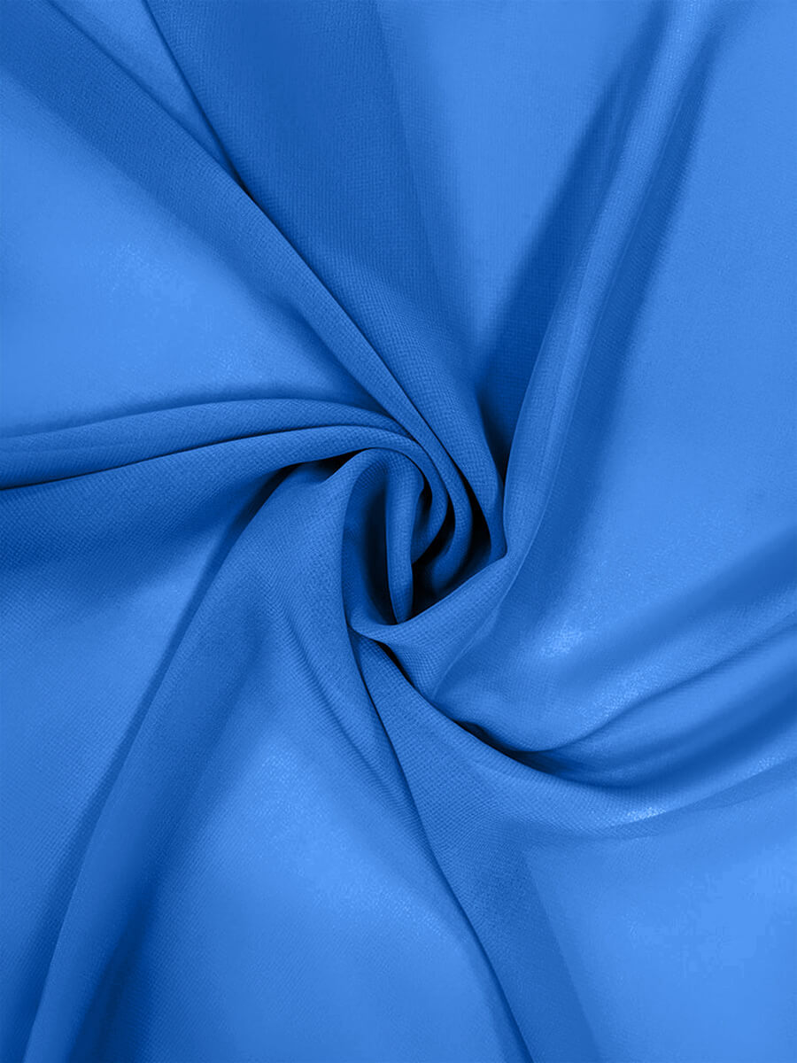 NZBridal Chiffon Fabric By The 1/2 Yard Water Blue
