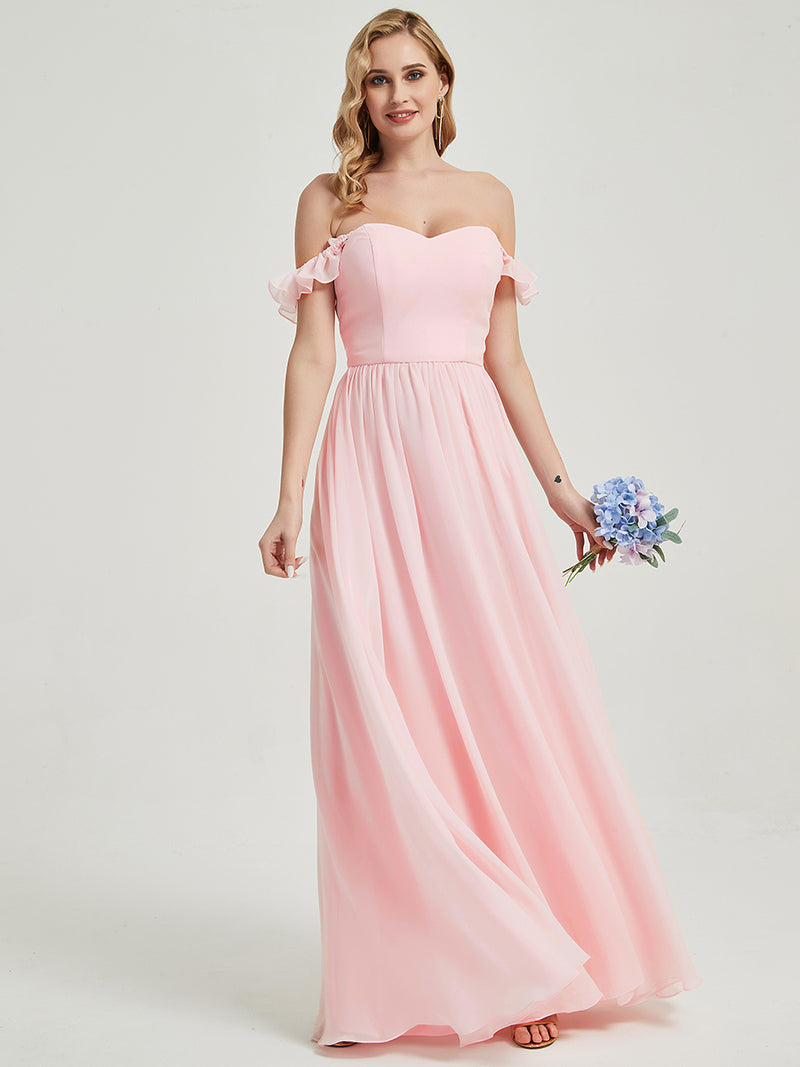 Blush CONVERTIBLE Chiffon Bridesmaid Dress-Wynne