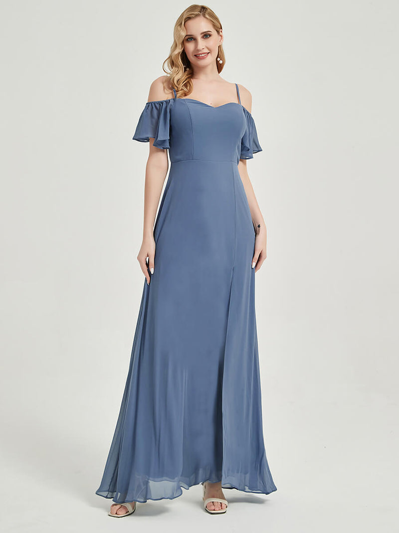 Deep V Neck And A-line Silhouette Bridesmaid Dress