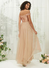 Champagne Gold Sequin Tulle Bridesmaid Dress Esther