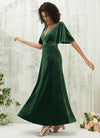 Emerald Green Velvet Bridesmaid Dress Wren for Women From NZ