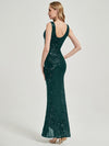 Emerald Green Sequins Sleeveless Mermaid Formal Gown Tori