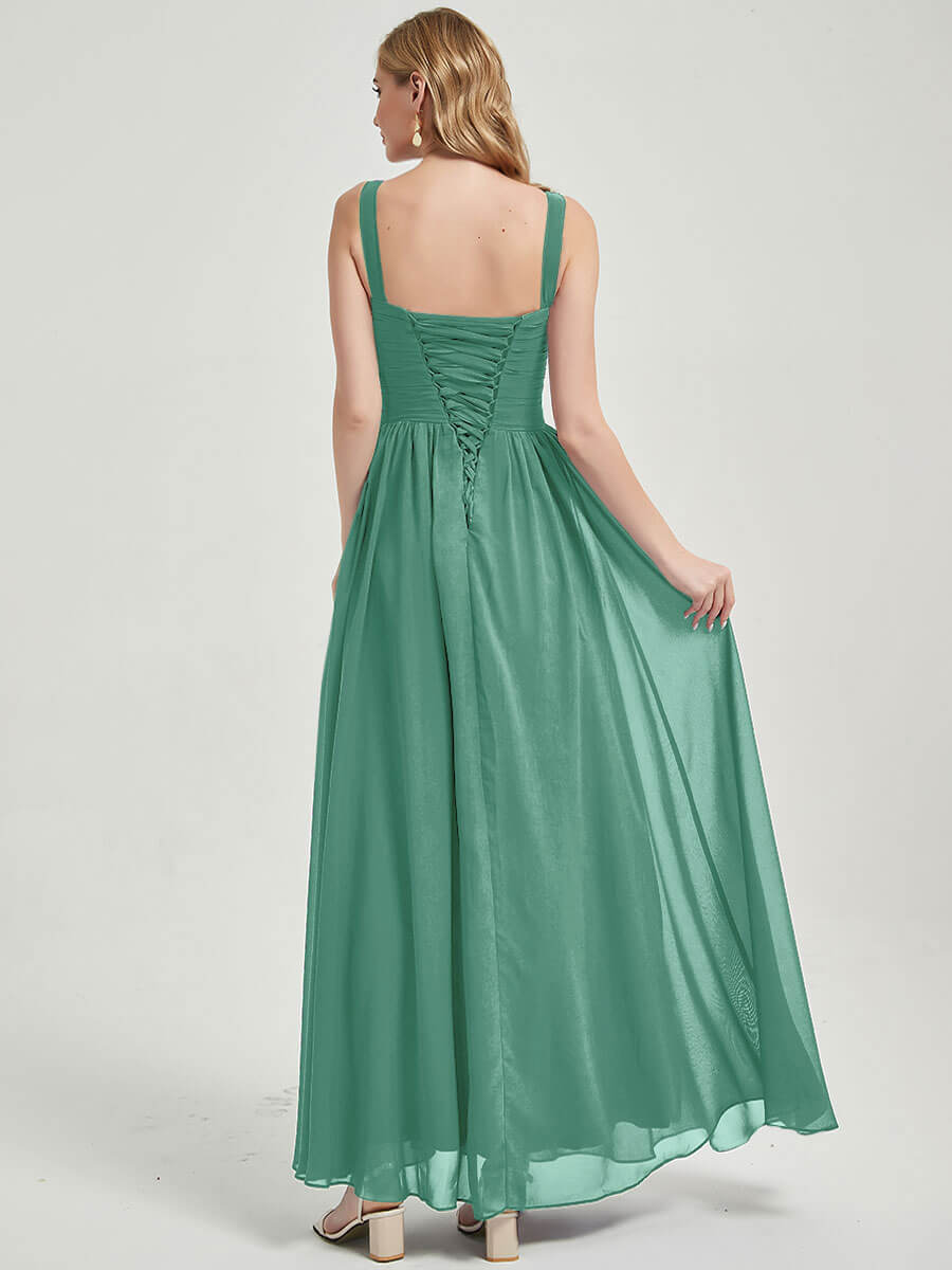 Eucalyptus Sleeveless Bridesmaid Dress-Flori