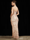 Sequin Sweetheart Slit Tassels Crystal Floor Length Mermaid Prom Dress 