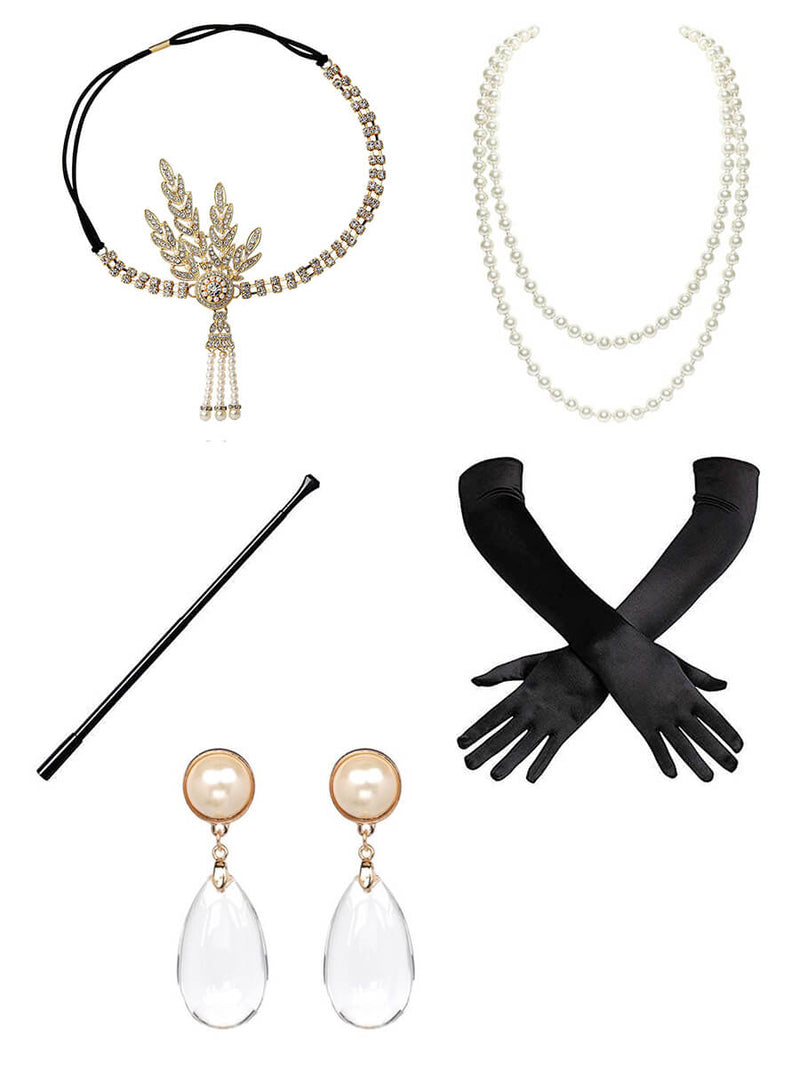 Black Gatsby’s Party Accessories 5Pcs Set