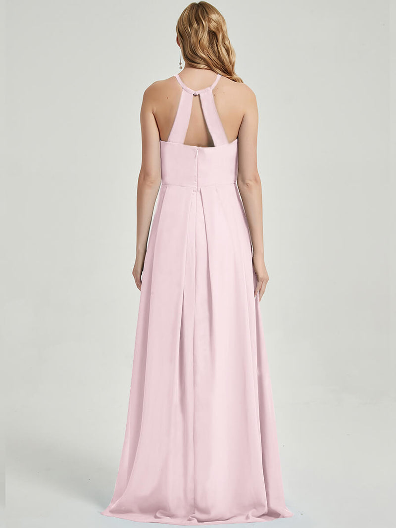 Blush Chiffon Bridesmaid Dress Sarah