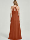 Burnt Orange Chiffon Bridesmaid Dress Sarah