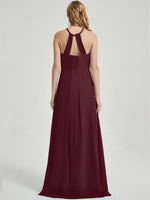 Burgundy Chiffon Bridesmaid Dress Sarah