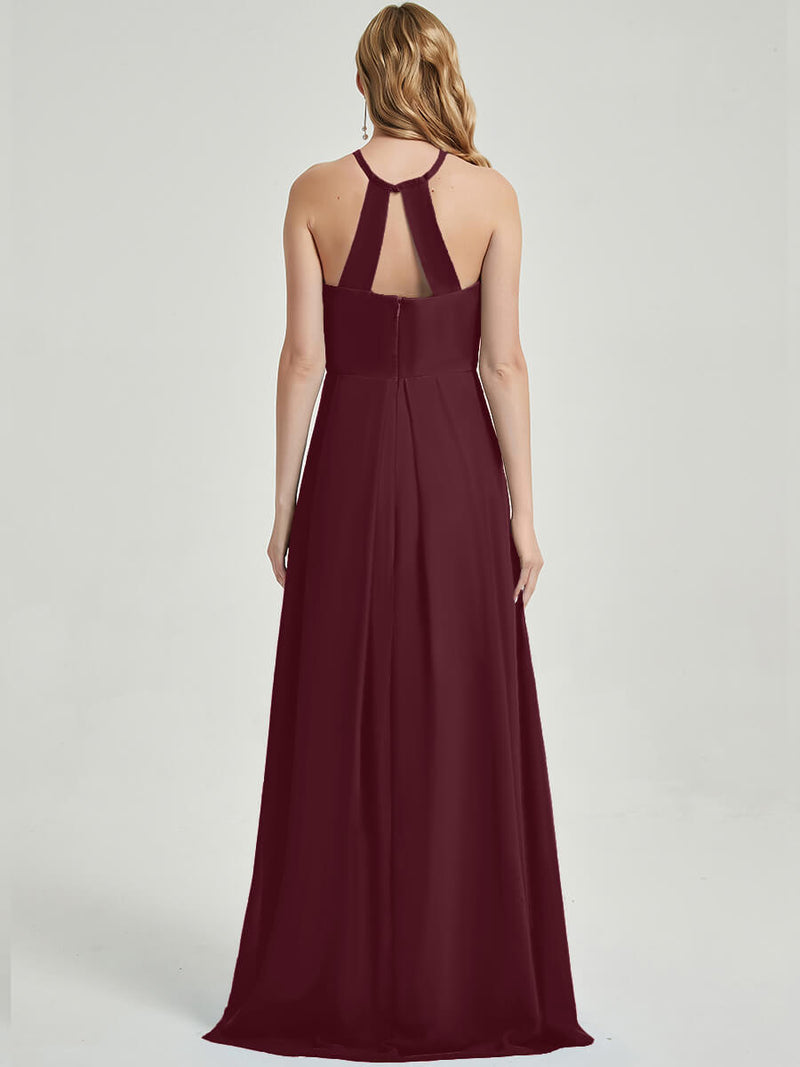 Burgundy Chiffon Bridesmaid Dress Sarah