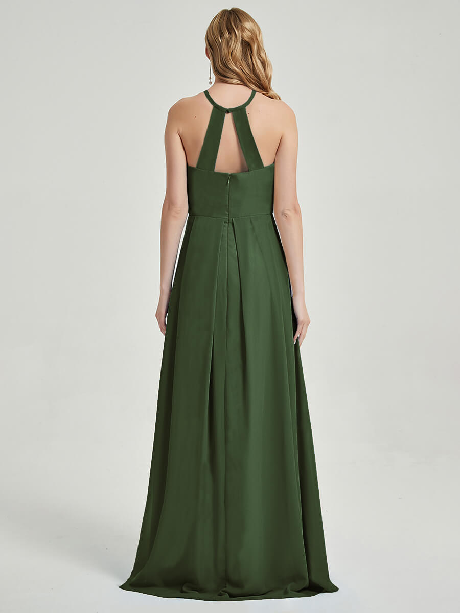 Olive Chiffon Bridesmaid Dress Sarah