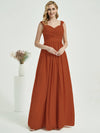 Burnt Orange Chiffon Bridesmaid Dress Raanana